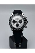 Custom Seiko Mod • Silver Panda Arabic Daytona• 39.5mm